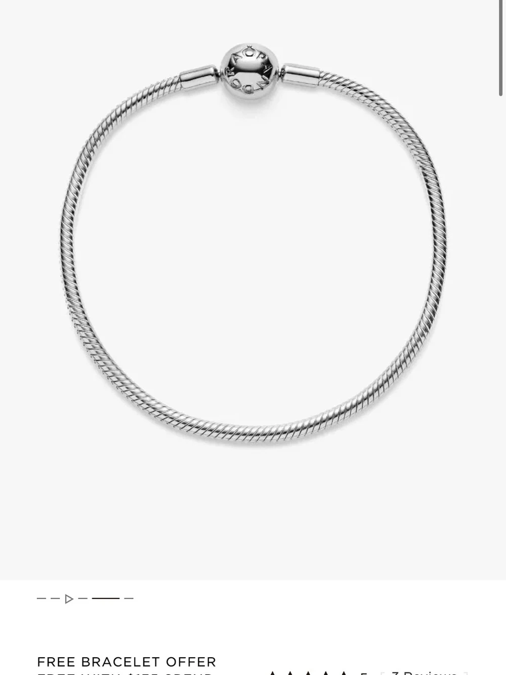 Pandora Moments Snake Chain Bracelet – Sterling Silver – New Without Box